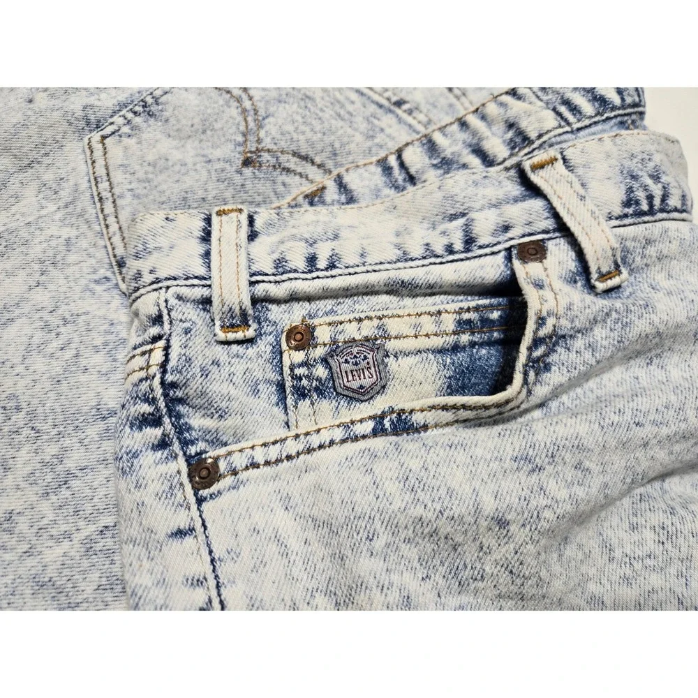 Levi's Light Blue Acid Wash Jeans Denim Straight Leg 38x30 Vintage USA‎